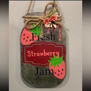 Strawberry Jam Mason Jar Sign